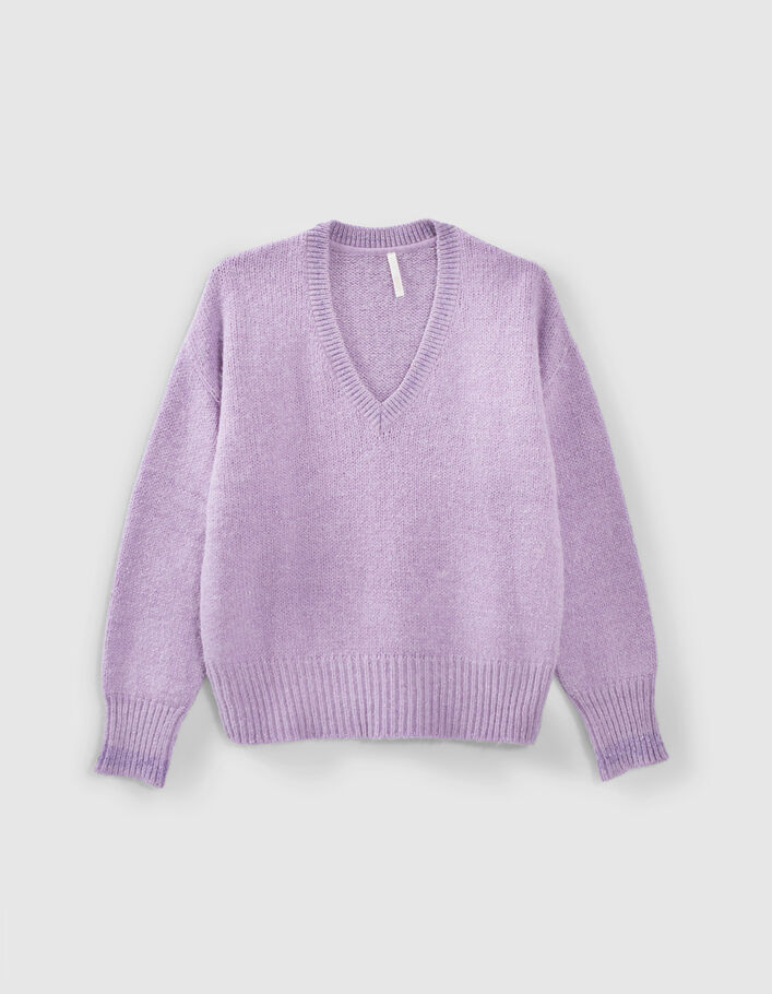 Pull parme tricot lurex I.Code - I.CODE