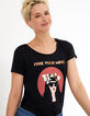 Zwart T-shirt Free your mind met gezicht I.Code-4
