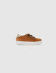 Geelbruine sneakers met velcro luipaard I.Code-6
