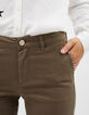 Pantalon chino kaki à studs I.Code-5