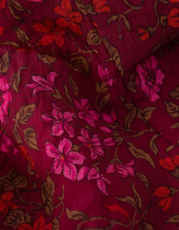 Kurzer roter Rock Blumenprint I.Code-8 Kurzer roter Rock Blumenprint I.Code-8