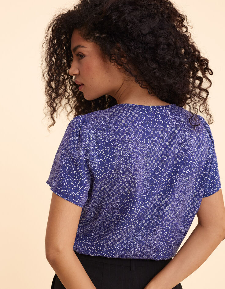 I.Code top estampado patchwork azul marino-5 I.Code top estampado patchwork azul marino-5