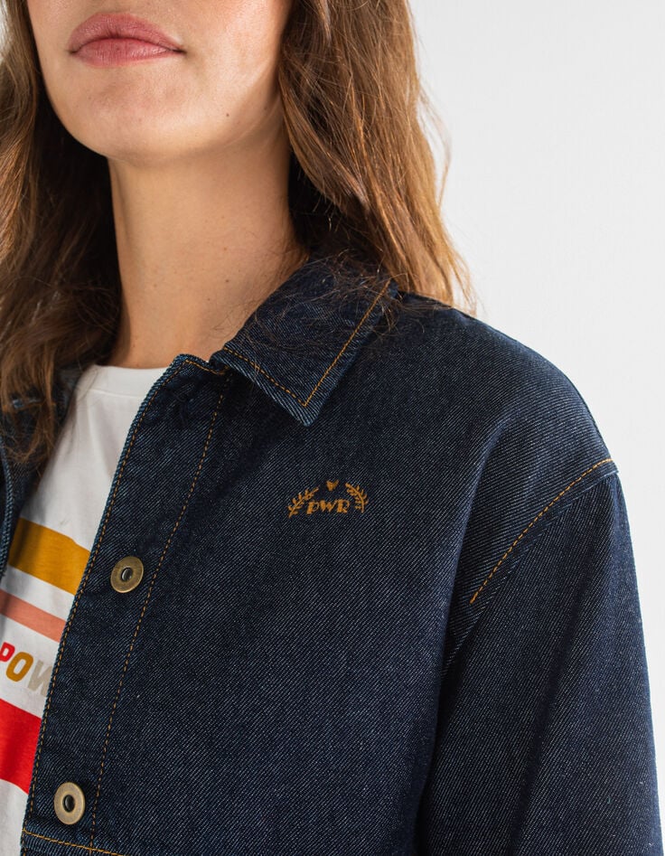 I.Code raw denim jacket with XL pockets-1