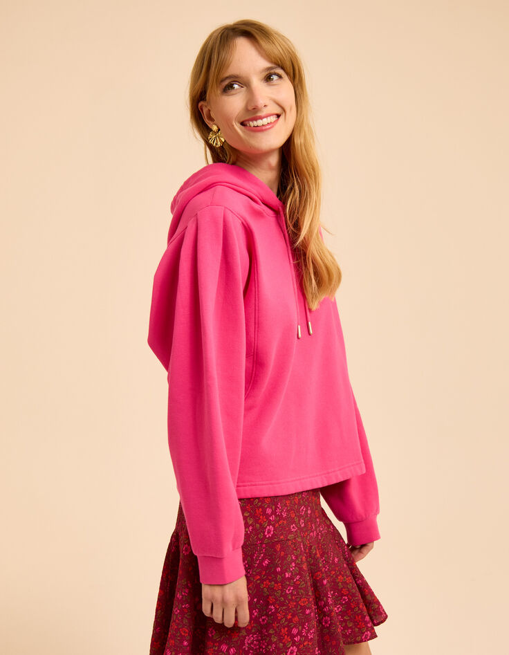 Roze sweathoodie borduursel dubbel hart I.Code-2 Roze sweathoodie borduursel dubbel hart I.Code-2