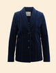 I.Code navy denim-look velvet suit jacket-7