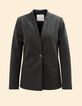 Veste de tailleur grise maille faux-uni I.Code-7