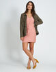 Watermeloen jurk in tricot gouden strepen I.Code-6