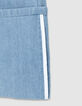 Blauer Hosenanzug aus Bio-Baumwolle f&uuml;r Damen mit breitem Revers-9