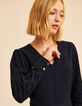 Robe marine effet drapé côté I.Code-5