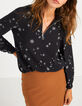 Schwarze Bluse mit Schneeflockenprint I.Code-1