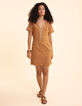 Camelbraunes Kleid mit Blumenprint, Herz I.Code-3