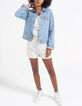 Veste en jean bleached à col amovible I.Code-1