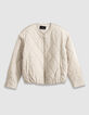 Sous-doudoune beige oversize Femme-6