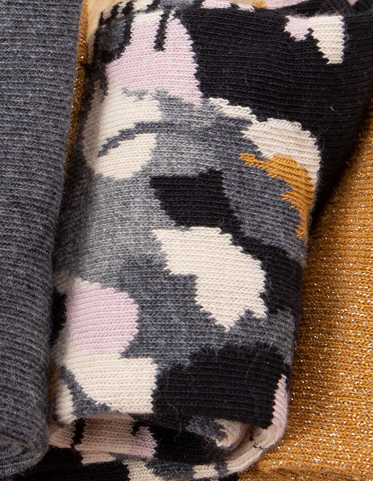 Camel, grey, pink socks I.Code-8 Camel, grey, pink socks I.Code-8