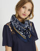 Chèche marine imprimé foulard I.Code-2
