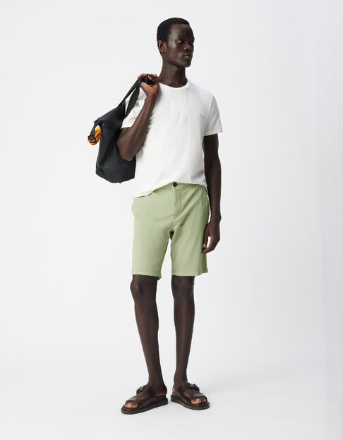 Gr&uuml;ne Chino-Fit Shorts f&uuml;r Herren - IKKS