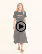 T-shirt manches courtes noir message camel I.Code-2
