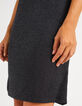 Robe noire maille jacquard pailletée silver I.Code-5