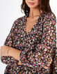 Zwarte blouse met flower power print I.Code-2