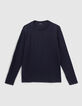 Marineblaues Herrenshirt L'Essentiel mit langen &Auml;rmeln-4