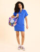 Blaues Kleid Polokragen Reißverschluss I.Code-1