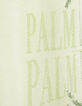 Gr&uuml;nes Damen-T-Shirt mit Palmen und Glitzerbotschaft-9