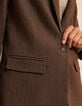 I.Code brown chevron pattern suit jacket-5