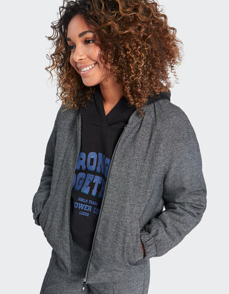 Blouson noir faux-uni I.Code