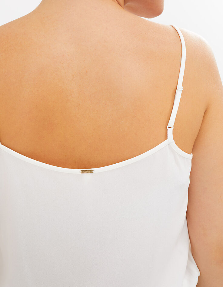 Weißes Lingerie-Top mit Stickerei I.Code-5