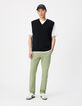 Gr&uuml;ne Slim-Fit-Chinohose f&uuml;r Herren-1