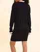 Robe noire tricot d&eacute;tails broderie anglaise I.Code-3