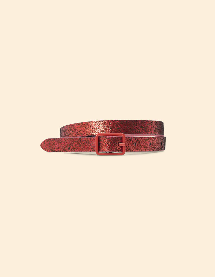 Omkeerbare bubble gum en metallic rode riem I.Code-4 Omkeerbare bubble gum en metallic rode riem I.Code-4