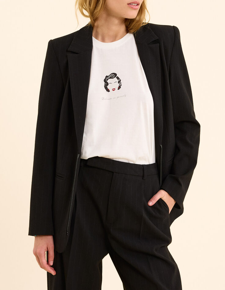 T-shirt blanc visuel Marilyn I.Code-1