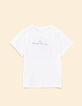 Weißes T-Shirt mit Botschaft I.Code-7