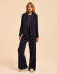 Blazer azul marino capucha felpa extraíble I.Code-7