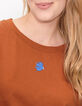Camiseta caramelo bordado encaje espalda I.Code-5