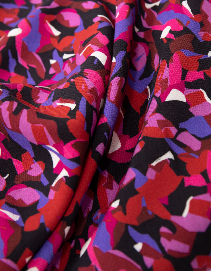 I.Code black camouflage print blouse color-7