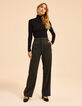 Pantalon de tailleur gris maille faux-uni I.Code-1