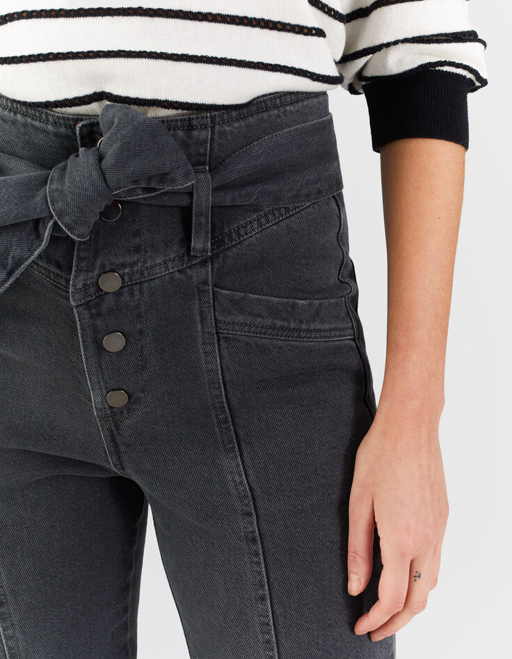 Grijze slouchy jeans inzetten en ceintuur I.Code-9