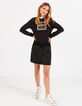 I.Code black slogan sweatshirt with Victorian collar-6