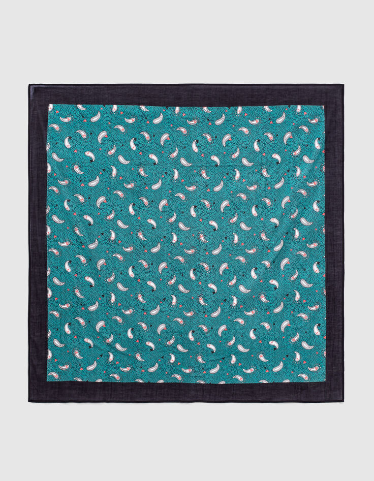 Schal mit Herzen-Paisley-Print in Sea Green I.Code-2 Schal mit Herzen-Paisley-Print in Sea Green I.Code-2