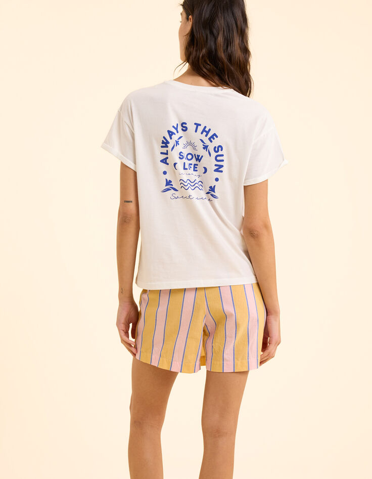 Weißes T-Shirt mit Botschaft I.Code-3
