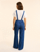 Salopette large en jean bleu foncé I.Code-5