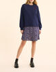 I.Code navy dress with rock floral print-3