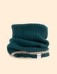 Snood verde noche punto acanalado I.Code x Lafrançaise-4 Snood verde noche punto acanalado I.Code x Lafrançaise-4