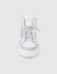 I.Code silver and white high-top trainers-4