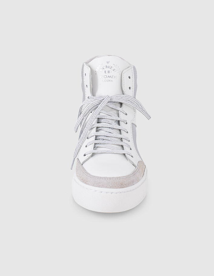 I.Code silver and white high-top trainers - I.CODE
