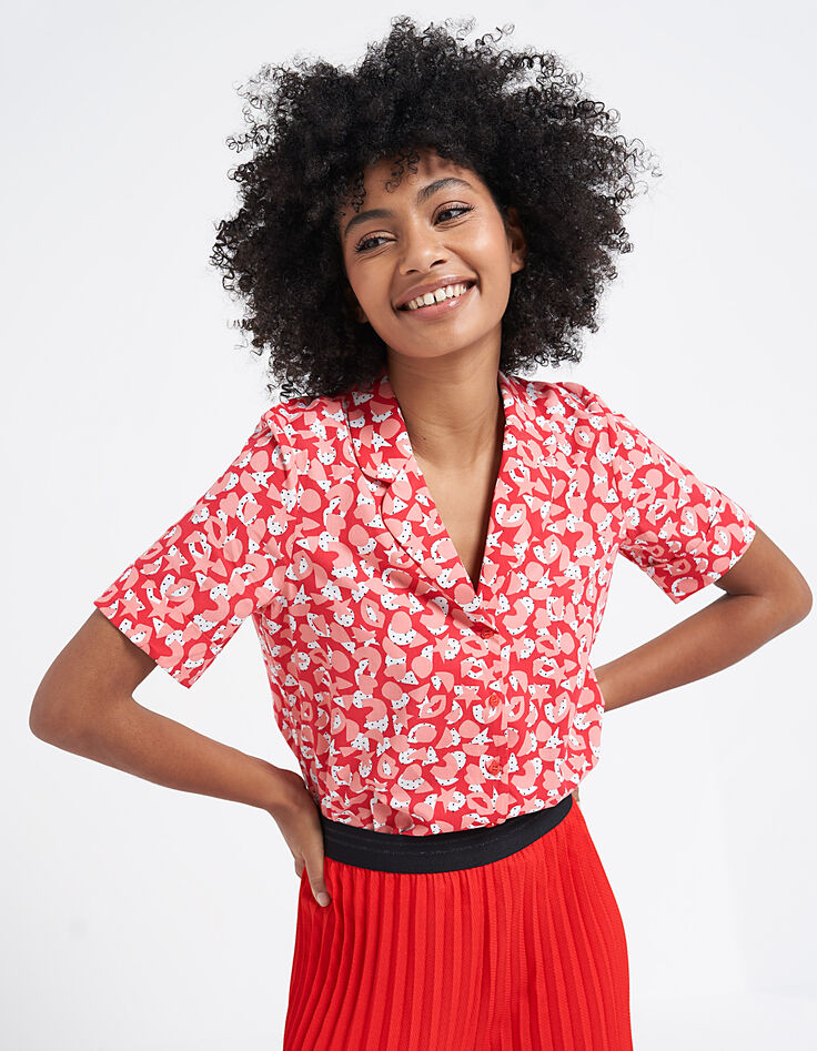 Camisa manga corta amapola diseño pop I.Code-1