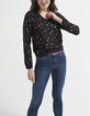 Omkeerbare top ginkgo- en pictogramprint I.Code-2