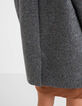 Manteau gris chiné lainage col fermé I.Code-6